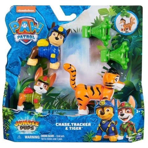 Игровой набор Paw Patrol Jungle Pups Chase,Tracker Tiger Щенячий патруль с фигурками Чейз, Трекер и тигра 20144812 фото