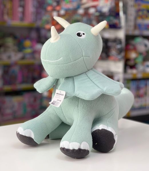 М'яка іграшка MIGROS Дракончик - носоріг 40 см подарунок на рік дракона dragon01 фото