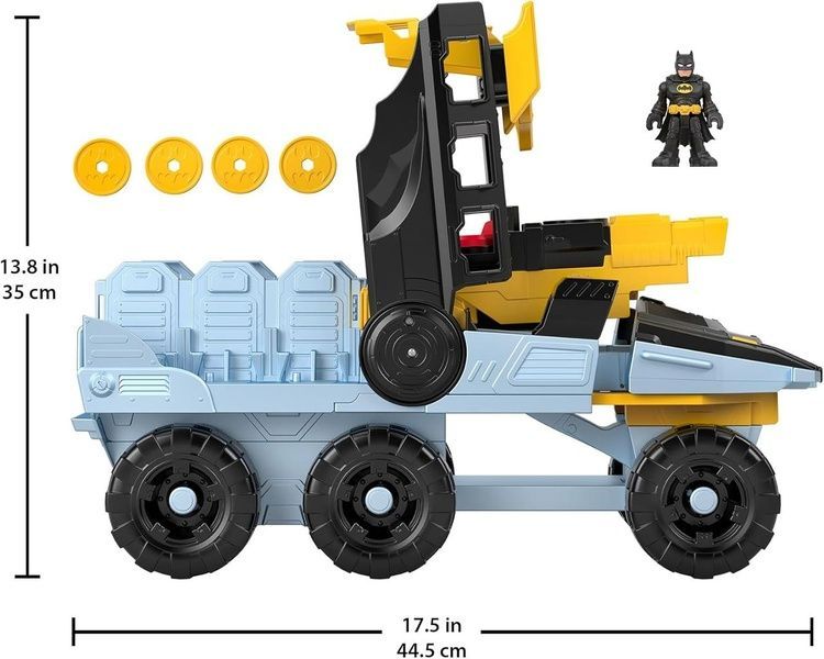 Fisher-Price Imaginext Bat-Tank Бетмен з фігуркою, звуком і світлом &ndash; трансформер HVY04 фото
