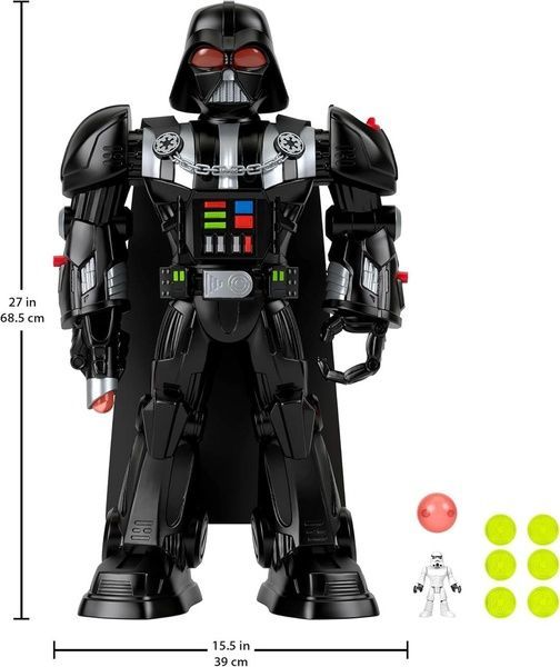 Fisher-Price Imaginext Star Wars Darth Vader Bot &ndash; интерактивная фигурка 60 см со звуком, светом и штурмовиком HXG51 фото