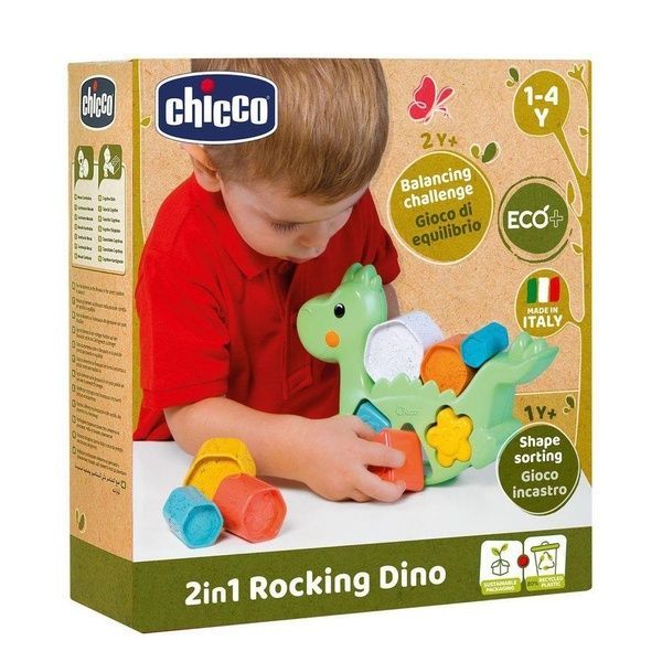 Chicco Розвиваюча іграшка-сортер Eco+ "Балансуючий динозавр" 10499.1 фото