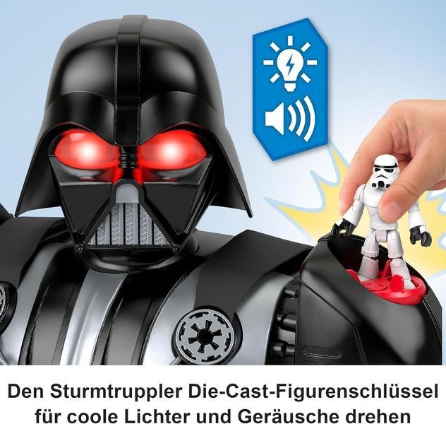 Fisher-Price Imaginext Star Wars Darth Vader Bot &ndash; интерактивная фигурка 60 см со звуком, светом и штурмовиком HXG51 фото
