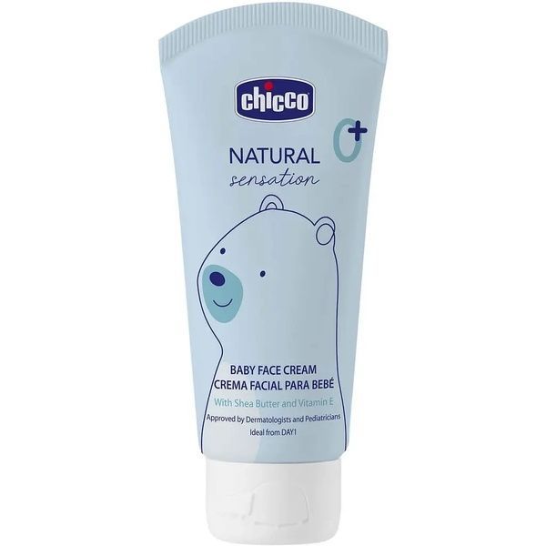 Chicco Дитячий Крем для обличчя Natural Sensation з маслом ши та рисовою олією 50 мл Чіко 11521 фото