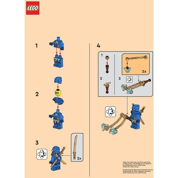 Мініфігурка LEGO Ninjago 892403 JAY синій ніндзяго Джей DRAGON RISING figur 892403 фото