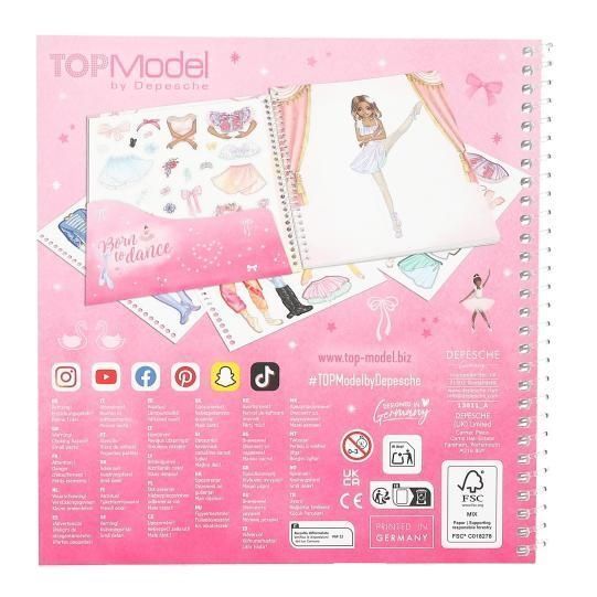 Альбом для стикеров Top model Dress Me Up BALLET стикербук Балет 13611 фото