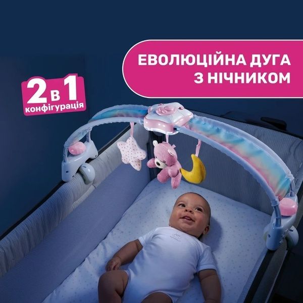 Chicco Ігрова музична панель на ліжко "Веселкове сяйво" рожева 10473.2 фото