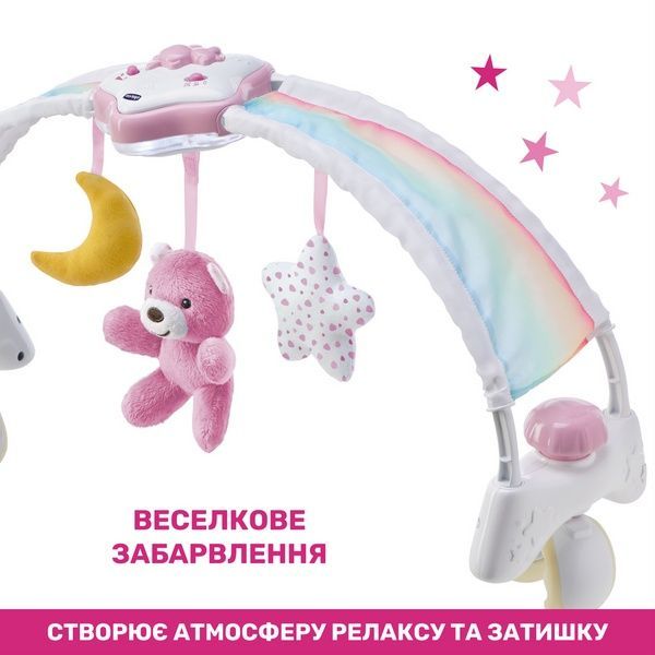 Chicco Ігрова музична панель на ліжко "Веселкове сяйво" рожева 10473.2 фото