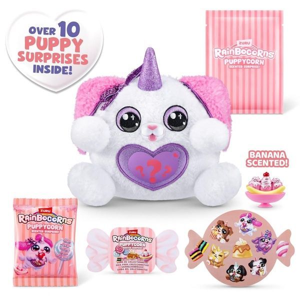 ZURU Мягкая игрушка-сюрприз Rainbocorns Combo 2 в 1 Kittycorn & Puppycorn Surprise 92123 92123 фото