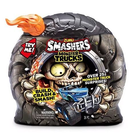 Ігровий набір-сюрприз ZURU Smashers Monster Wheels Skull Trucks Машинка монстр-трак 74103B фото