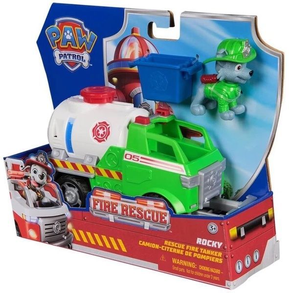 Paw Patrol Fire Rescue Rocky Щенячий патруль пожарная спасательная миссия спасательный автомобиль с водителем Рокки 20151504 фото