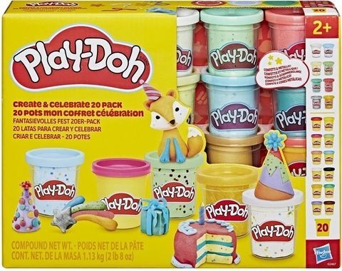 Набір для творчості з пластиліном Hasbro Play Doh Create & Celebrate "Твори і святкуй" 20 кольорів G2467 фото