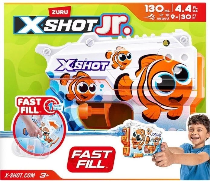 Zuru X-Shot Junior Fast-Fill Рибка дитячий Водний бластер,водяний пістолет 130мл 118143А фото