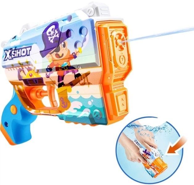 Zuru X-Shot Junior Fast-Fill Пират детский Водный бластер, водяной пистолет 130 мл 118143B фото