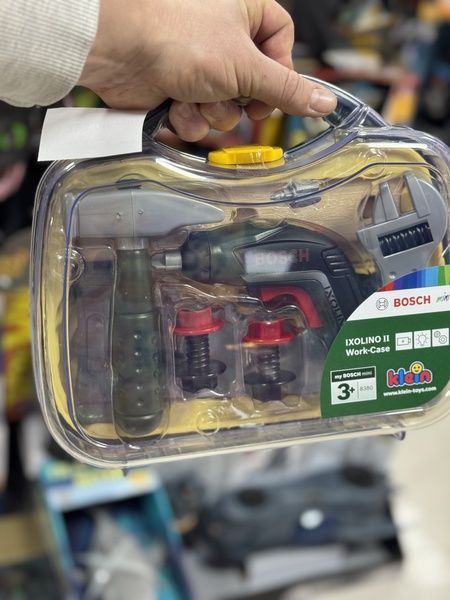 Bosch mini дитячий іграшковий набір інструментів Theo Klein Bosch з акумуляторною викруткою Ixolino, молотком та аксесуарами 8380 фото