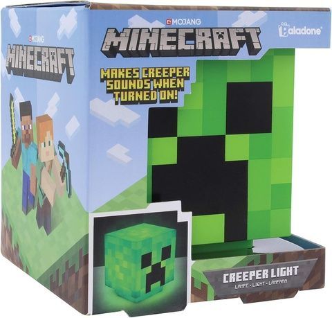 Настольный светильник Minecraft Paladone Mojang Creeper Light со звуками Майнкрафт Крипер 34343 фото