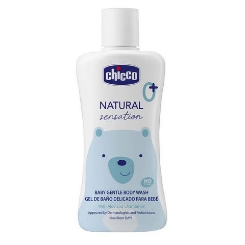 Chicco детский Нежный гель для купания с алоэ и ромашкой Natural Sensation "Без слез" 200 мл Чико 11529 фото