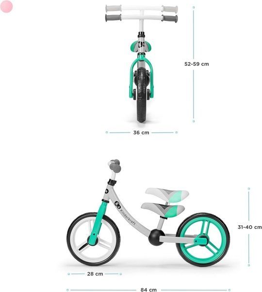 Беговел Kinderkraft 2Way Next Balance Bike - Light Green Велобег KR2WAY00GRE00000 фото