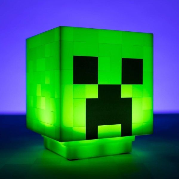 Настольный светильник Minecraft Paladone Mojang Creeper Light со звуками Майнкрафт Крипер 34343 фото