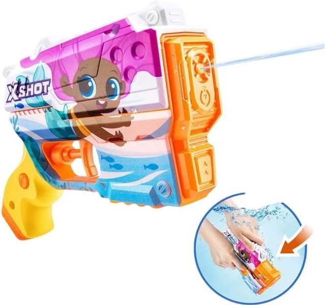 Zuru X-Shot Junior Fast-Fill Русалонька дитячий Водний бластер,водяний пістолет 130 мл 118143E фото