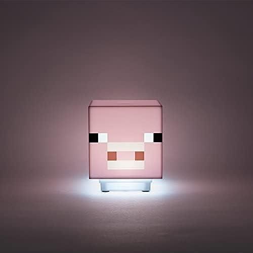 Настільний світильник Minecraft Mojang Paladone Pig Light зі звуками майнкрафт Свинка 34379 фото