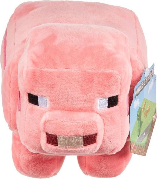 Мягкая игрушка Mojang Minecraft Pig 20см Майнкрафт свинка HBN39 фото
