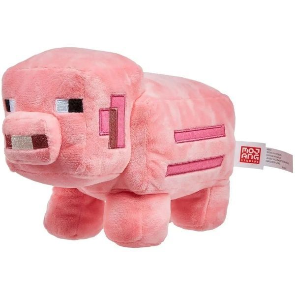 Мягкая игрушка Mojang Minecraft Pig 20см Майнкрафт свинка HBN39 фото