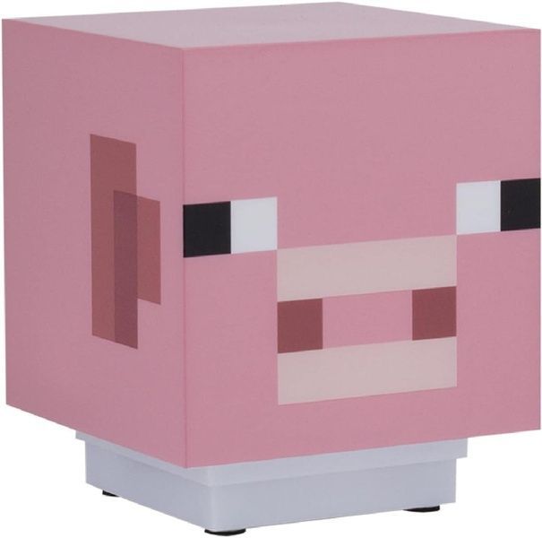 Настільний світильник Minecraft Mojang Paladone Pig Light зі звуками майнкрафт Свинка 34379 фото