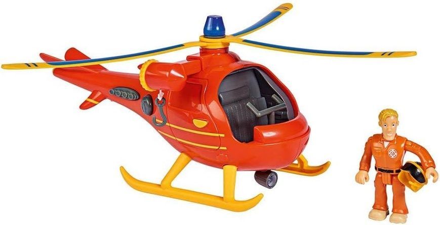 Игровой набор Simba Fireman Sam Wallaby with Tom пожарный вертолет с фигуркой Тома 4006592074302 фото