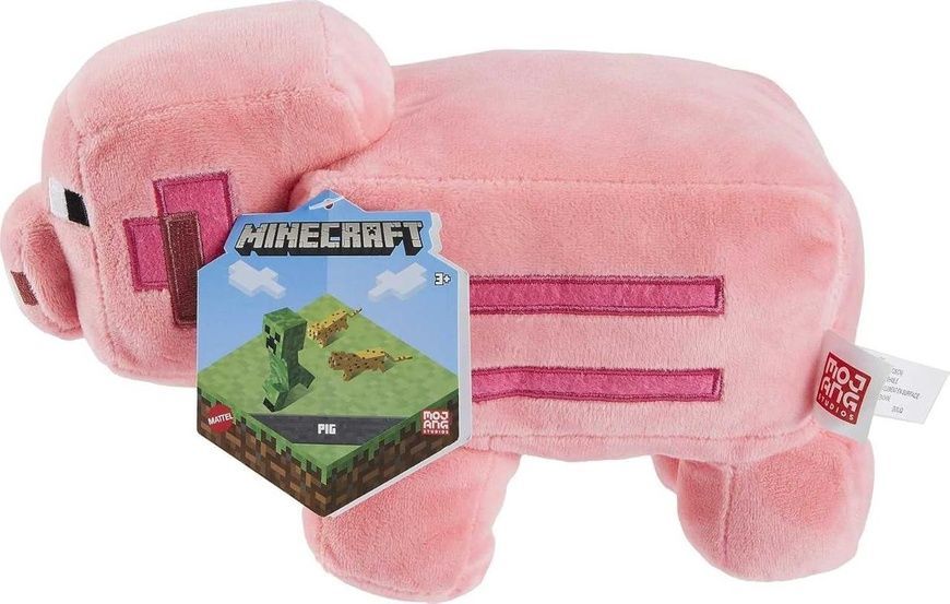 Мягкая игрушка Mojang Minecraft Pig 20см Майнкрафт свинка HBN39 фото