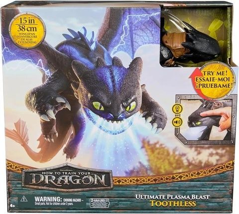 Інтерактивна іграшка Dragons Ultimate Plasma Blast Toothless "Як приборкати дракона" Беззубик що дихає вогнем із звуком та світлом 20151211 фото