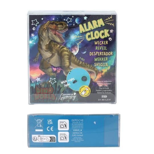 Dino World дитячий&nbsp;настільний годинник будильник з підсвіткою 13313 13313 фото
