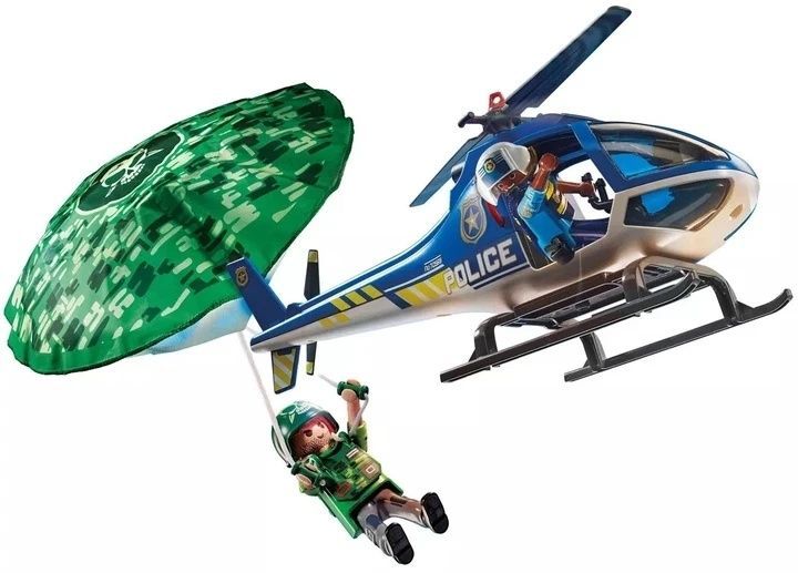 Playmobil 70569 Ігровий набір Поліцейський розшук гелікоптер і парашутист 70569 фото