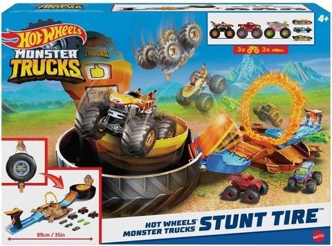 Игровой набор Hot Wheels Monster Trucks Stunt Tire Play Set Хот Уилс Трюки в шине HHY74 HHY74 фото