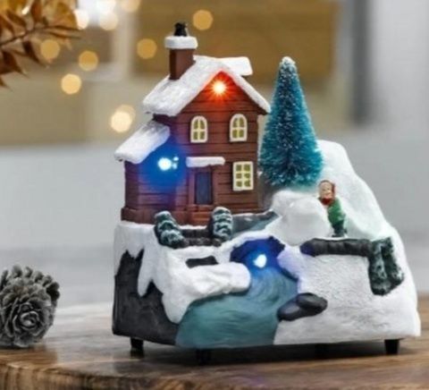 Livarno Home LED-селище &laquo;Дитина зі сніговою кулею&raquo; | Святковий декор із підсвіткою, музикою та рухомими елементами 983297 фото