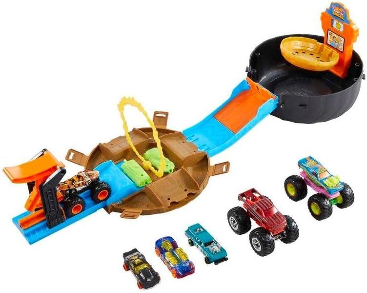 Ігровий набір Hot Wheels Monster Trucks Stunt Tire Play Set Хот Вілс Трюки в шині HHY74 HHY74 фото