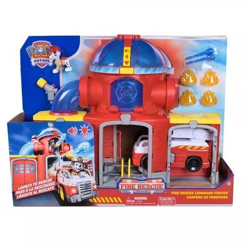 Пожарная станция PAW Patrol Fire Rescue со световыми и звуковыми эффектами и дополнительной машинкой и фигуркой Маршала 6073760 фото
