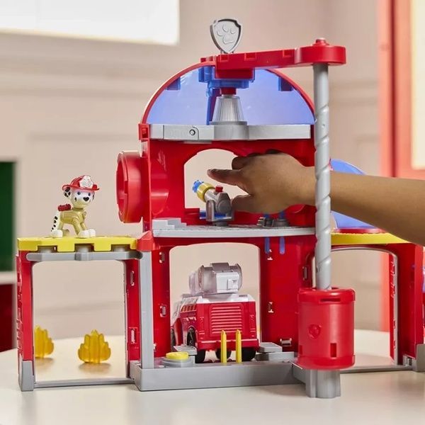 Пожарная станция PAW Patrol Fire Rescue со световыми и звуковыми эффектами и дополнительной машинкой и фигуркой Маршала 6073760 фото