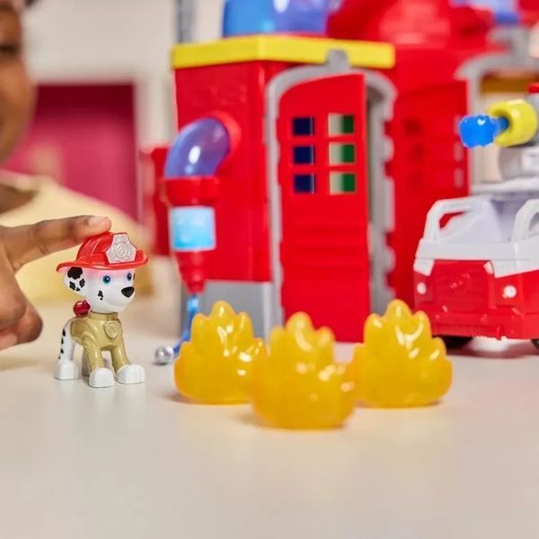 Пожарная станция PAW Patrol Fire Rescue со световыми и звуковыми эффектами и дополнительной машинкой и фигуркой Маршала 6073760 фото