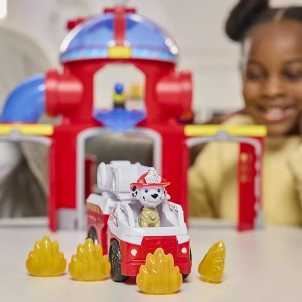 Пожарная станция PAW Patrol Fire Rescue со световыми и звуковыми эффектами и дополнительной машинкой и фигуркой Маршала 6073760 фото
