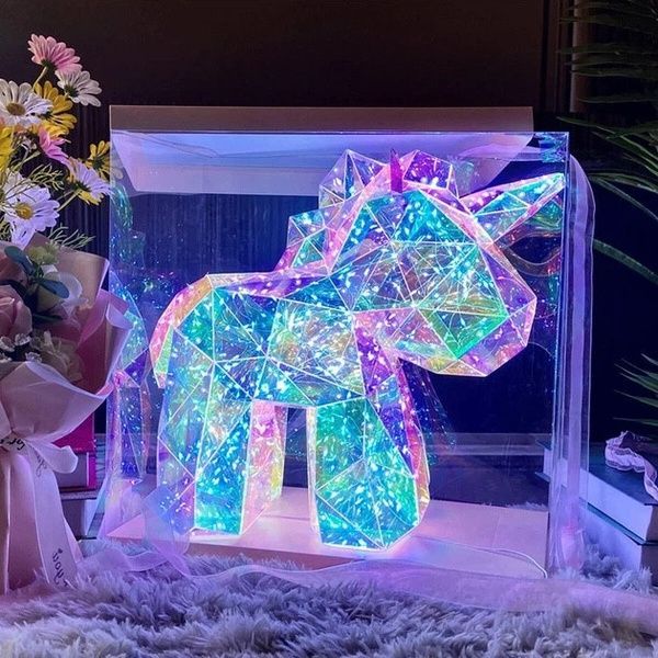 Світильник LED Світлодіодний нічник Unicorn 40см у подарунковій коробці живлення від USB Unicorn 40+ фото