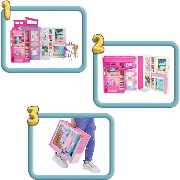 Будиночок Barbie для відпочинку двоповерховий barbie getaway house mattel (HRJ76) HRJ76 фото