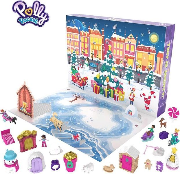 Адвент календар Polly Pocket Поллі покет Advent Calendar з 25 сюрпризами Mattel GKL46 GKL46 фото