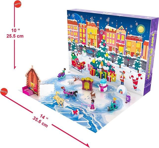 Адвент календар Polly Pocket Поллі покет Advent Calendar з 25 сюрпризами Mattel GKL46 GKL46 фото