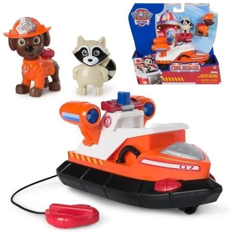 Paw Patrol Fire Rescue Zuma Щенячий патруль пожарная спасательная миссия пожарная лодка с водителем Зума 681147061729 фото