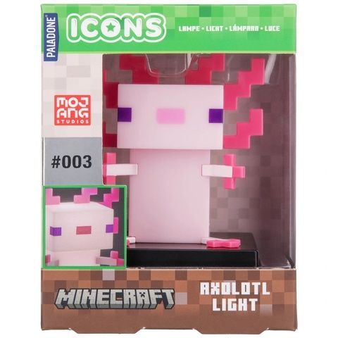 Настольный светильник Minecraft Mojang Paladone Axolotl Light майнкрафт Аксолотль 045709 фото