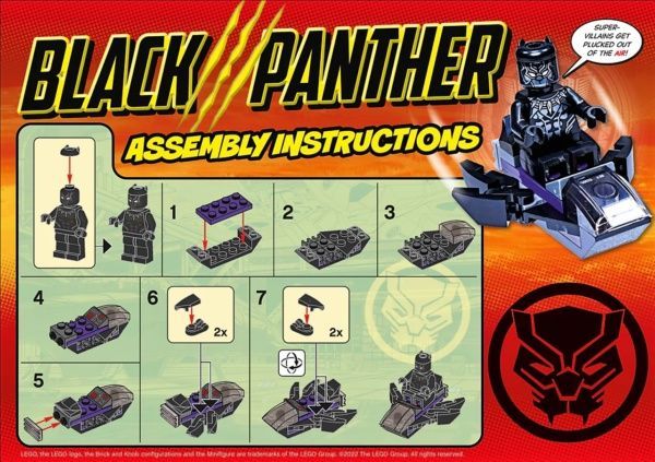 Lego Avengers Super Heroes Marvel Black Panther with Jet: фігурка колекційна конструктор Чорна Пантера на скутері 242316 242316 фото
