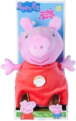 Интерактивная плюшевая игрушка Peppa Pig Свинка Пеппа со звуком 25 см 109261009 фото