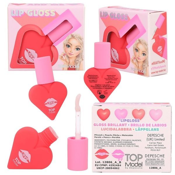 Блиски для губ Top Model Sweet Heart BEAUTY and ME дитяча косметика Топ Модел 12806 12806 фото