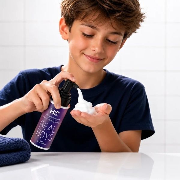 Очищаюча пінка для обличчя MiniMi REAL BOYS &mdash; для хлопчиків150мл 0789 фото