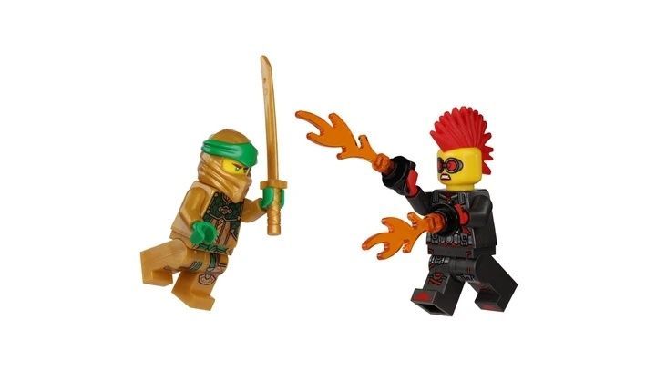 Мініфігурки LEGO Lloyd vs. Miss Demeanor Set 1124029 Ллойд та Міс Демінор металевому боксі 1124029 фото